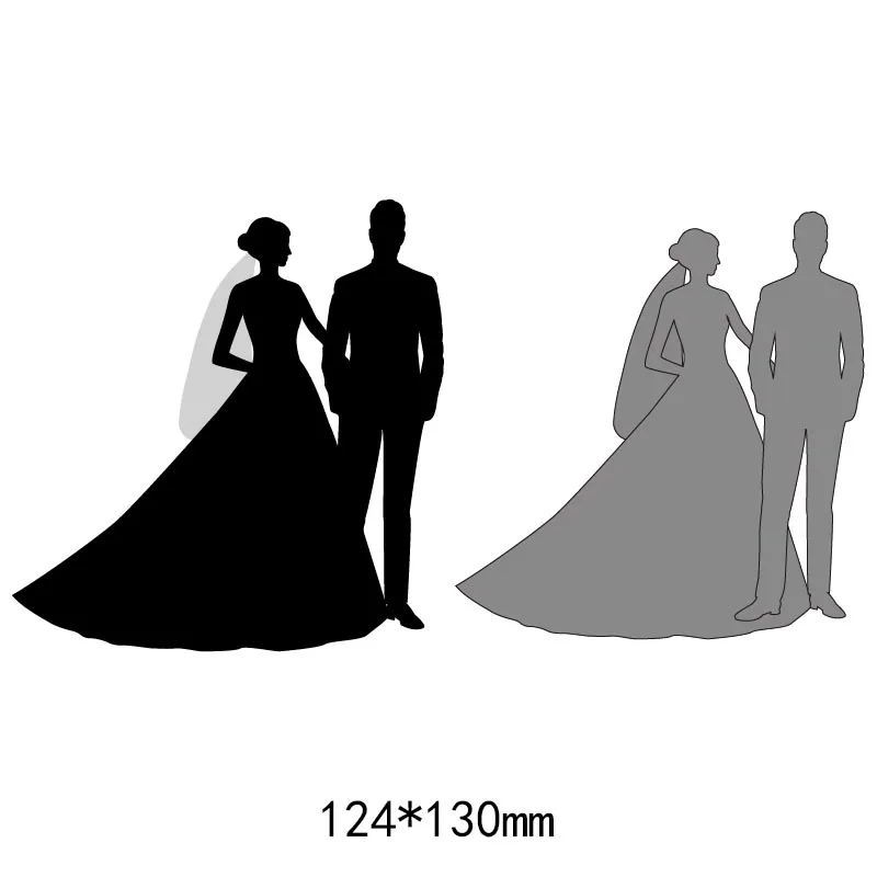 Human Figure wedding pattern frames metal steel cut dies DIY Scrapbook Album Paper Card Cutting Dies Stencil for card Crafts
