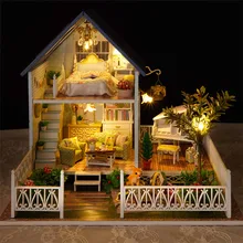 DIY кукла ручной работы дома Nordic праздник Миниатюрный Кукольный домик с мебелью подарок любовника casa de Boneca