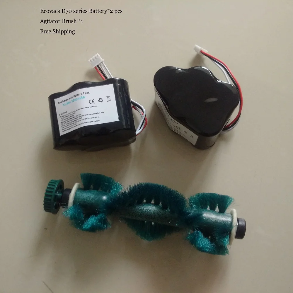 

2 Pieces/lot Cleaner Battery 3.5Ah 6V for Ecovacs Deebot Deepoo D73 D76 main brush Agitator Brush