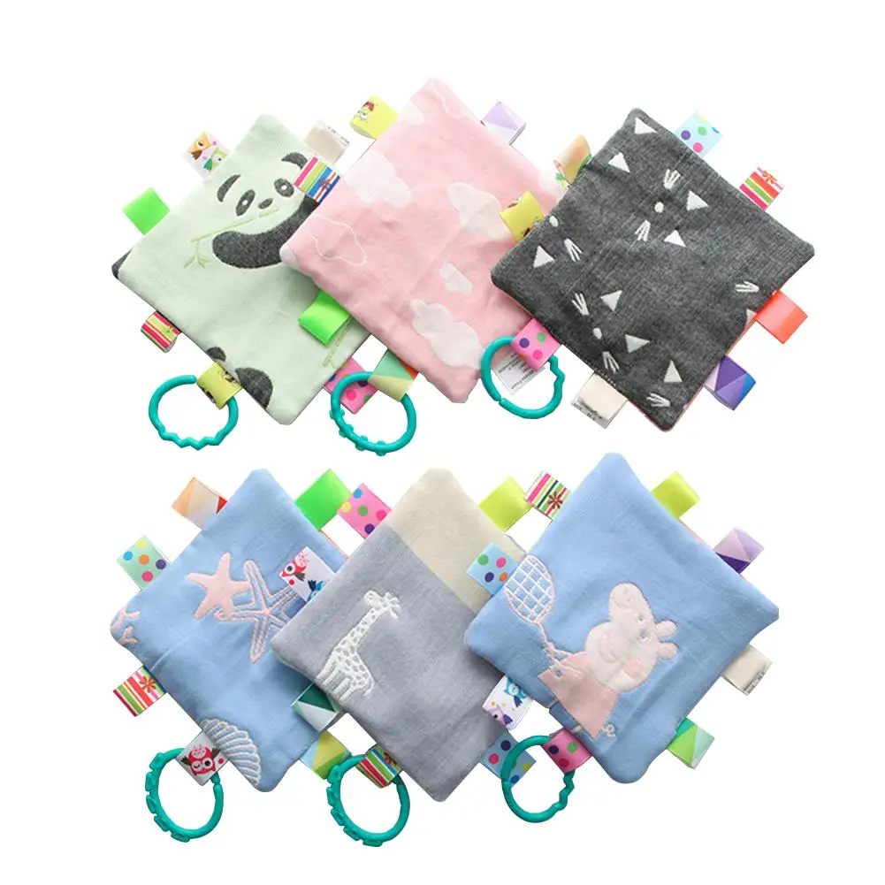 Хлопковое газовое полотенце, детское полотенце для рук, Прорезыватель для зубов для детей 3-24 м - Цвет: Random