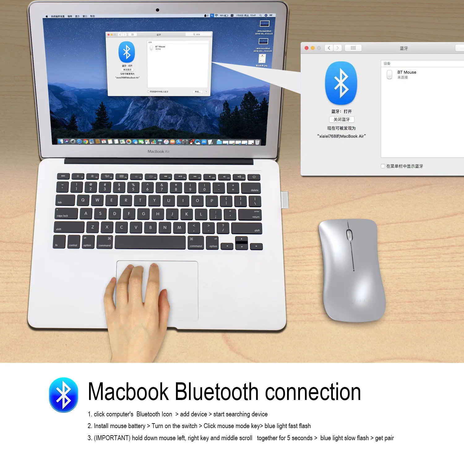 Беспроводная мышь 1600 dpi Bluetooth USB оптическая перезаряжаемая компьютерная мышь 2,4G приемник супер оптическая тонкая мышь для ПК ноутбука