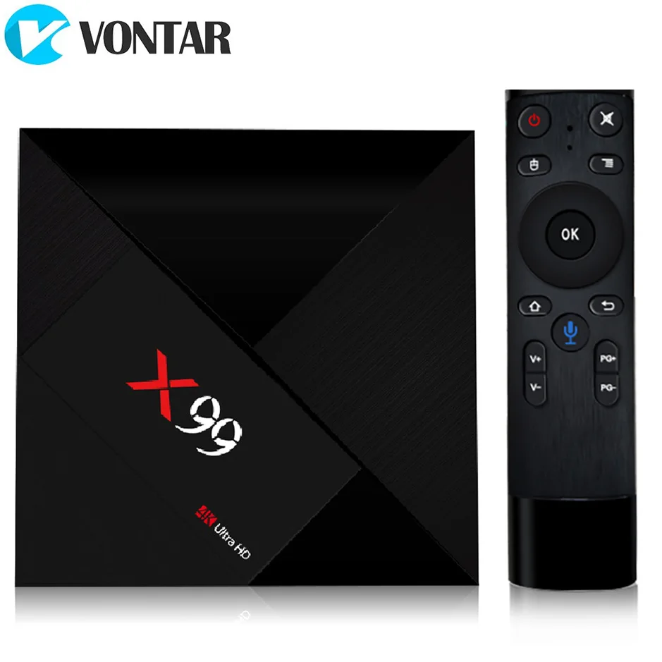 VONTAR X99 4GB 32GB Android TV Box Rockchip RK3399 Support Type-C USB3.0 Streaming Box with Google Play Store Netflix Youtube VONTAR X99 4GB 32GB Android TV Box Rockchip RK3399 Support Type-C USB3.0 Streaming Box with Google Play Store Netflix Youtube
