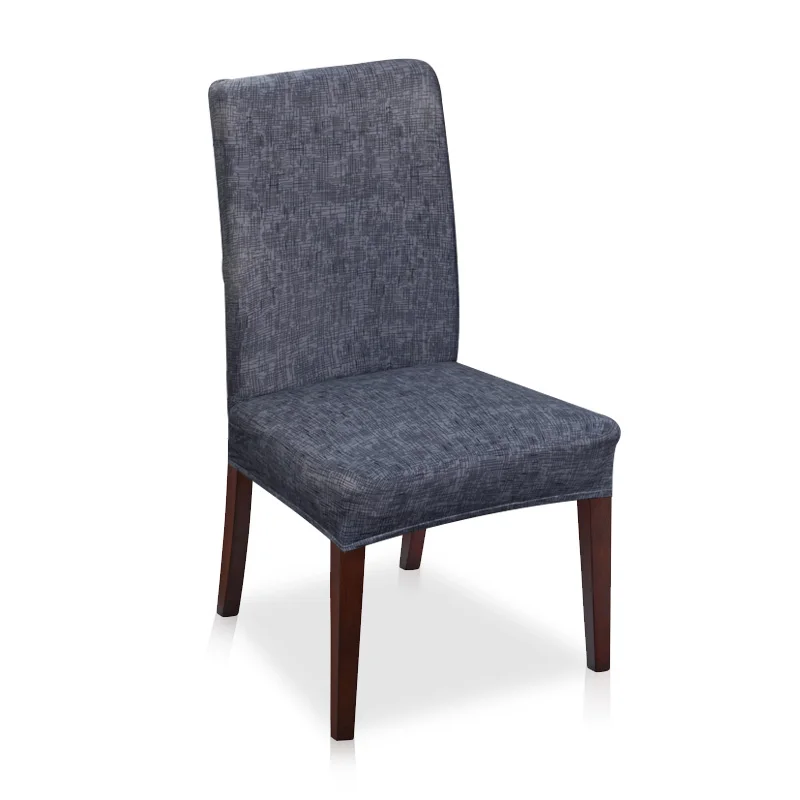Современный сплошной цвет съемный столовая чехол для кресла спандекс мебельные Чехлы из ткани-стретч Parson чехлы для стульев Скрещенные полосы шаблон