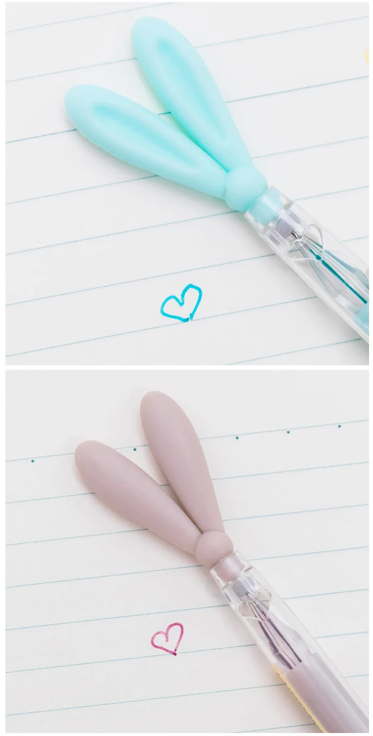 12 шт./компл. ручка с милым кроликом; 0,6 мм Kawaii алмазные шариковые ручки канцелярские принадлежности для студентов офисные поставить перо подарок