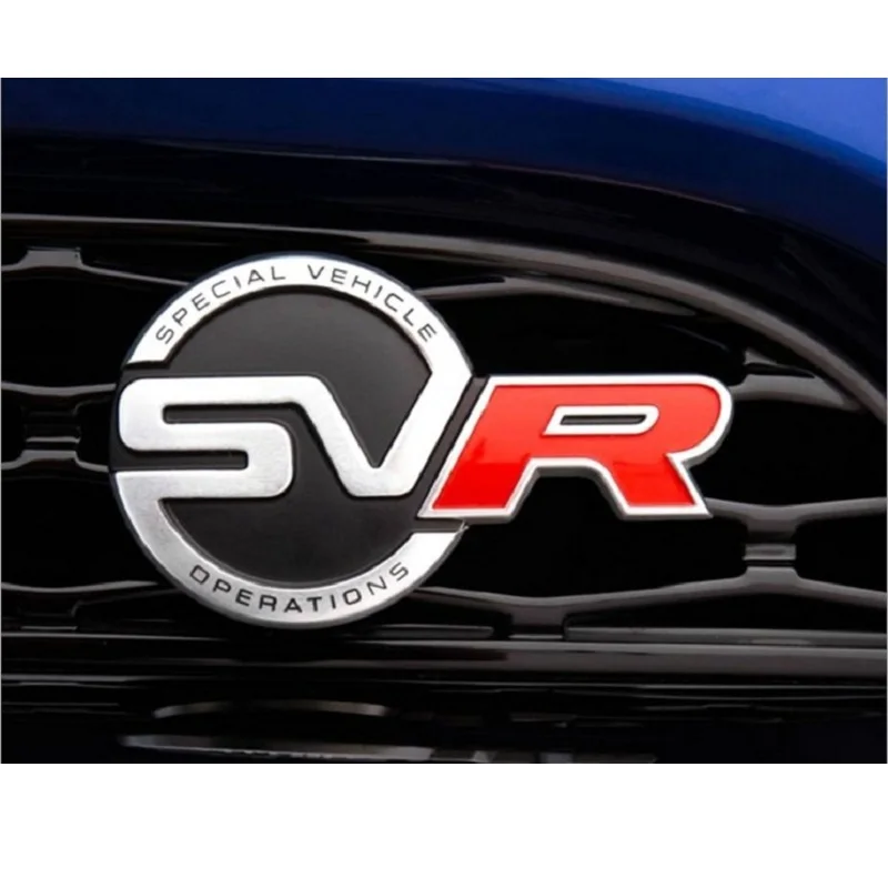 

1Pcs 3D Metal SVR Car Side Fender Rear Trunk Emblem Badge Sticker Decals for Mercedes BMW Audi Honda Jaguar Land Rover Honda