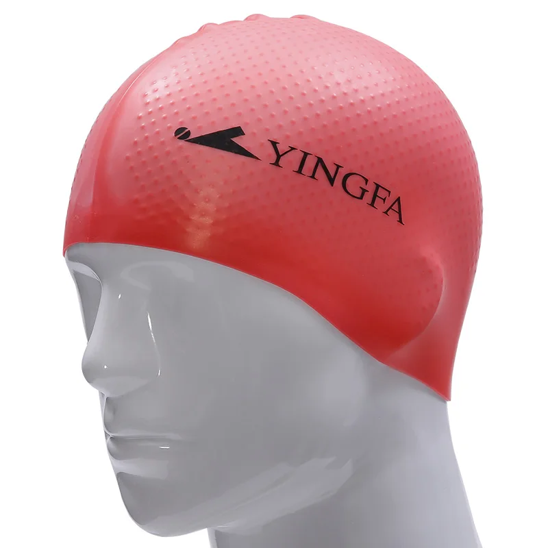 Silicone Swimming Cap For Men Women Children Kids Long Hair Hood Ultrathin Hat Protect Ears Waterproof New Arrival - Цвет: 10-watermelon red