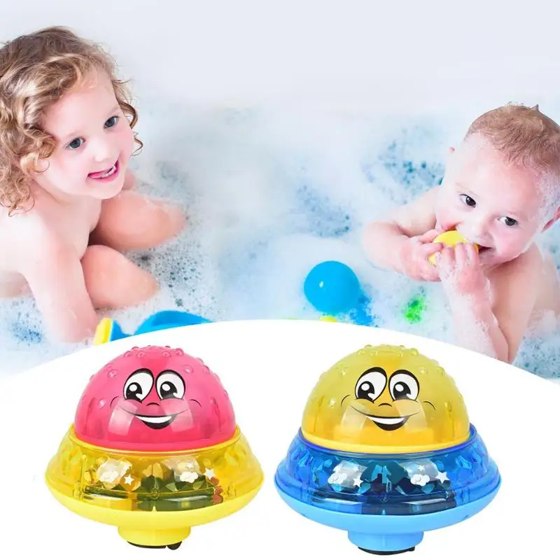 

Children Funny Electric Sprinkler Toy Baby Bath Induction Light Toy And Music Water Spray With Universal Base