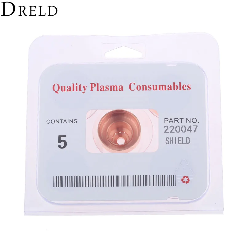 DRELD 5pcs 220047 Shield Cup For Plasma Cutting 1650 Torch Consumables 100A Mechanized Torch Welding Soldering Supplies DRELD 5pcs 220047 Shield Cup For Plasma Cutting 1650 Torch Consumables 100A Mechanized Torch Welding Soldering Supplies