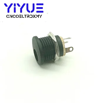 

50Pcs DC-022 5.5-2.1 Round hole screw nut DC power socket /outlet /jack DC Connector Panel Mounting DC022