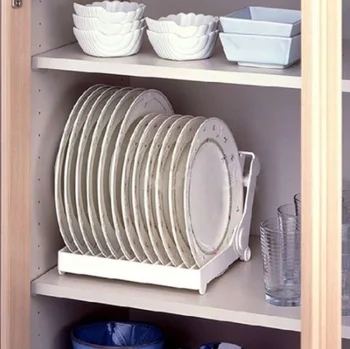 

mylb Kitchen Foldable Dish Plate Drying Rack Organizer Drainer Plastic Storage Holder