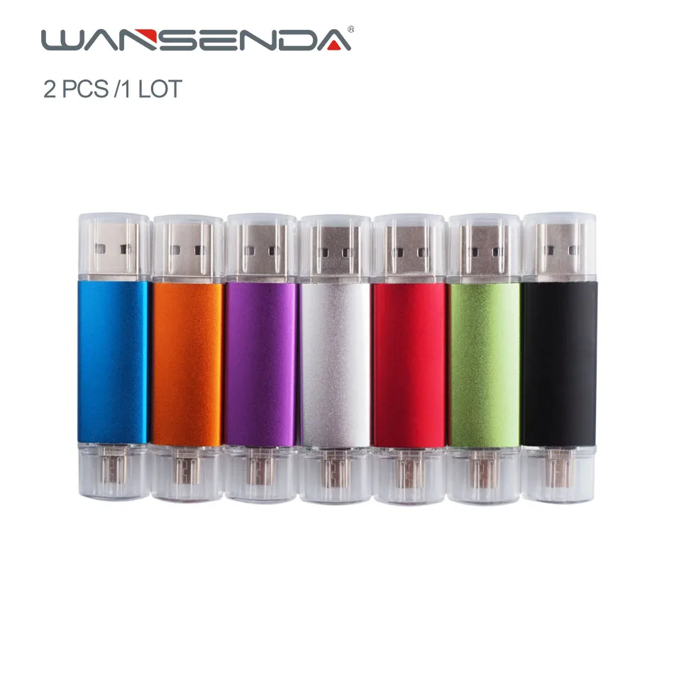 

Real capacity OTG Usb Flash Drives Pendrives 4GB 8GB 16GB 32GB 64GB for Smartphone External Usb Stick Pen Drive 2pcs/1Lot
