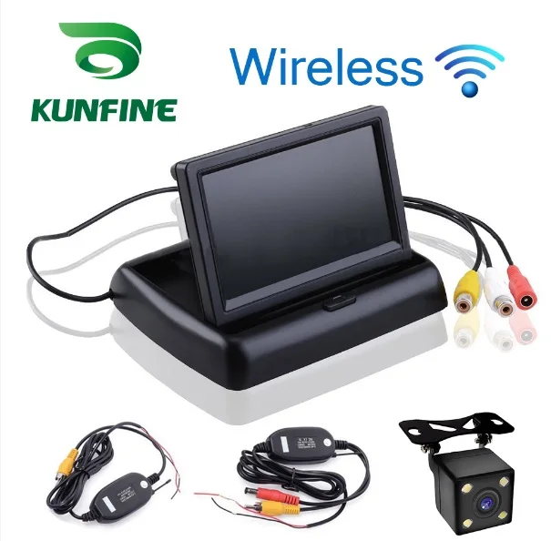 Автомобильный Стайлинг 4,3 дюймов TFT ЖК-экран Автомобильный Монитор дисплей с Wifi заднего вида резервная камера автомобильный ТВ дисплей - Цвет: Monitor and Wifi Cam