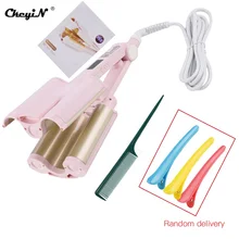 32MM Big Wave Hair Curling Iron Tourmaline Hair Curler Roller LCD Display Adjustable Temperature Curling Iron Curly 3 Barrels 32MM Big Wave Hair Curling Iron Tourmaline Hair Curler Roller LCD Display Adjustable Temperature Curling Iron Curly 3 Barrels