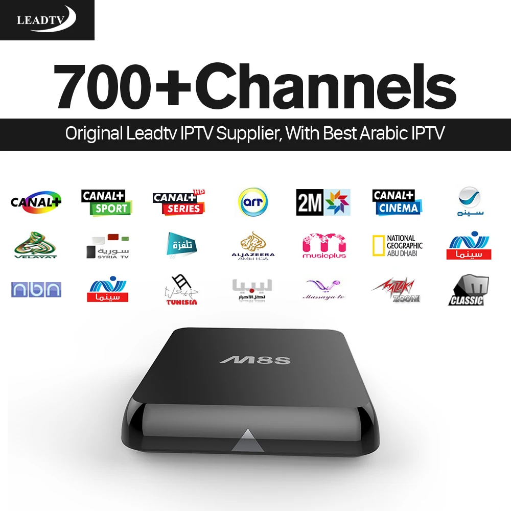 

M8S TV Box Amlogic S812 2.4G/5G WiFi HDMI Android Smart TV Box with 1Year Free 700 Leadtv IPTV Subscription Arabic Europe French