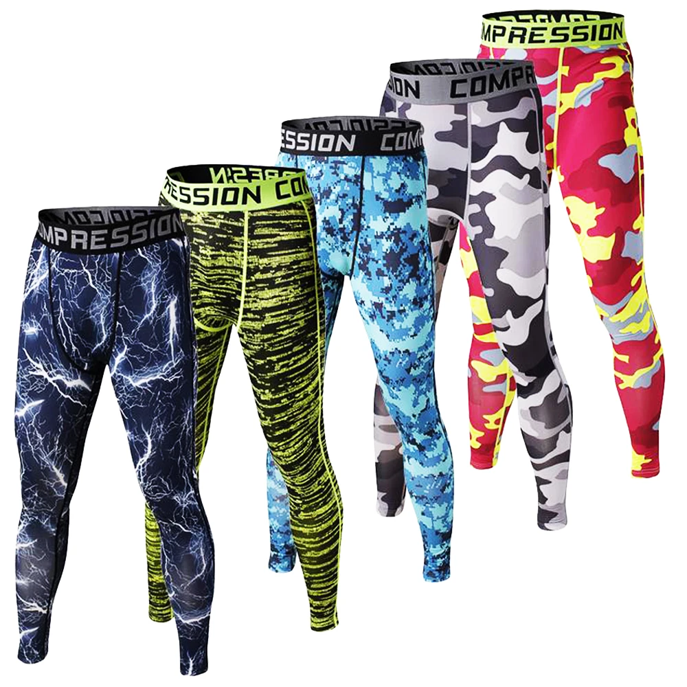 Mens Fashion Fitness Compression Pants 2018 Camouflage Joggers Men Camo