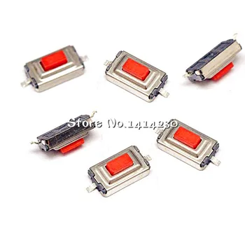

50Pcs High Quality 3*6*2.5mm 3*6*2.5H SMD Red push button switch microswitch Tact Switch