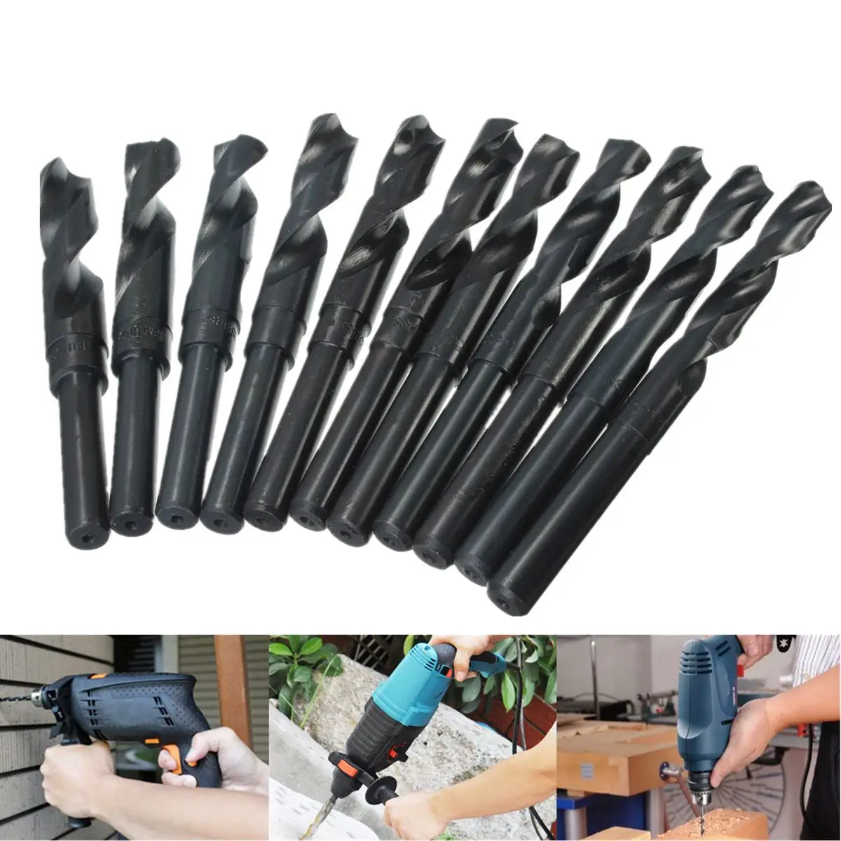 

1PC 13mm-19mm 1/2'' inch Dia Reduced Shank HSS Twists Drill Bit (13/13.5/14/14.5/15/15.5/16/16.5/17/18/19mm)