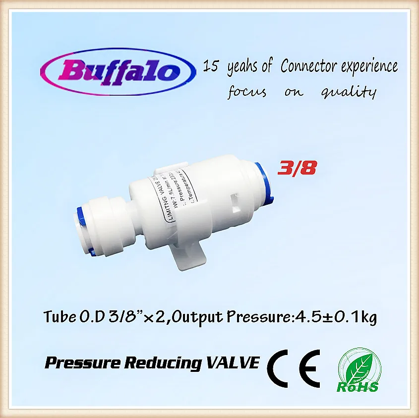 

25PCS 3/8" OD Tube hose pressure regulator RO water purifier machine Plastic connector fittings pressure reducing valve