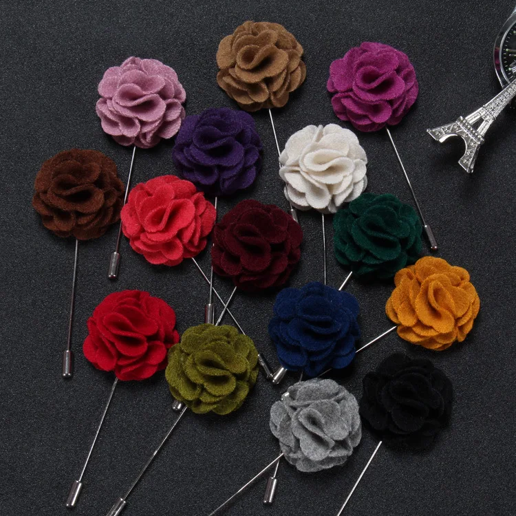 large flower lapel pin
