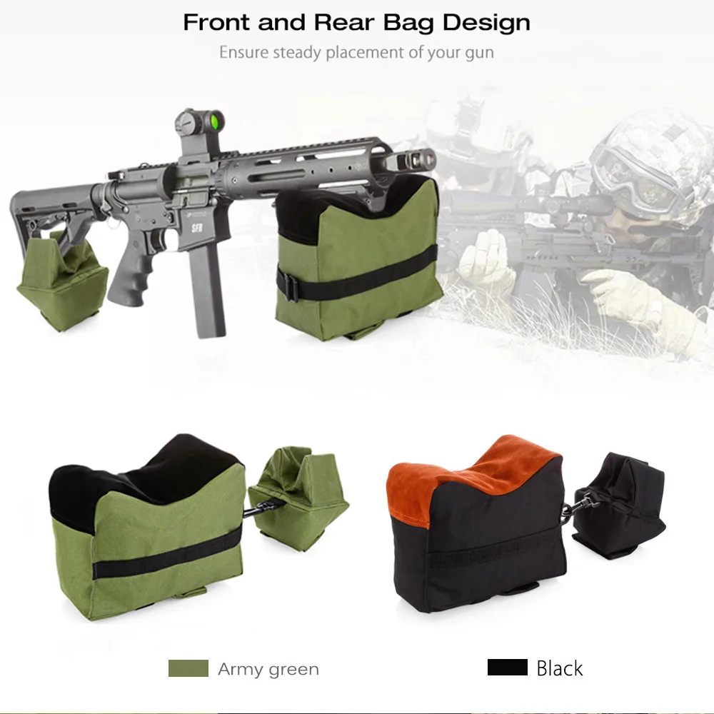 Tactical Sniper Shooting Rifle Support Bag Gun Front Rear Bag Rest