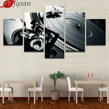 

Music DJ Console Instrument Paintings Canvas Photo Style Modular Wall Art Pictures Home Decor 5 Pieces HD Printed Poster