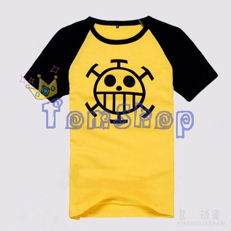 

Anime One Piece Trafalgar Law Cosplay Men's Short Sleeve Cartoon T-Shirt Fashion Casual Tops Tee Shirts Costume Free Shipping