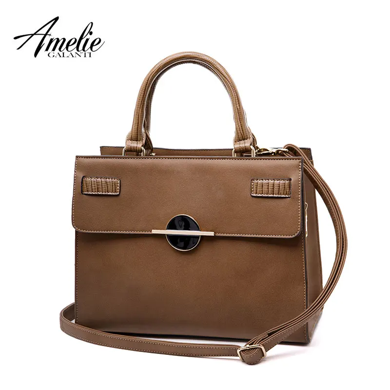 

AMELIE GALANTI Handbags 2018 NEWEST woman Fashion is elegant and elegant Hard High quality fabric PU large capacity conven