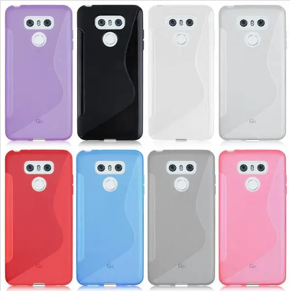 For LG G5 Grip S line Wave Soft TPU Gel Jelly Clear skin Cell Phone back cover case Anti Fall cases Coque |