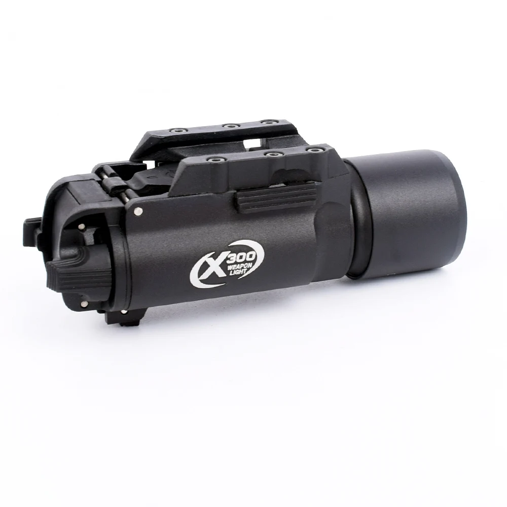 Pistola de Luz Arma Tática 180 Lumens Alta Saída Lanterna Caber 20mm Picatinny Weaver Ferroviário X300 Luz Led 9 Luzes de armas