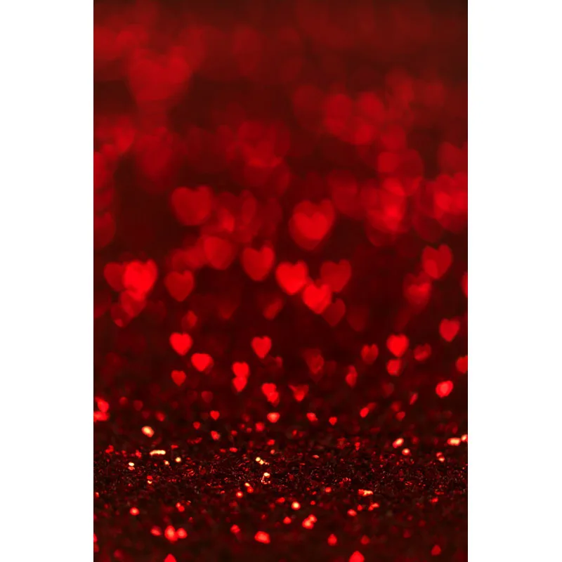 

Seamless Vinyl Photography Backdrop Red Hearts Bright Computer Printed Love Story Backgrounds for Photo Studio F-3139