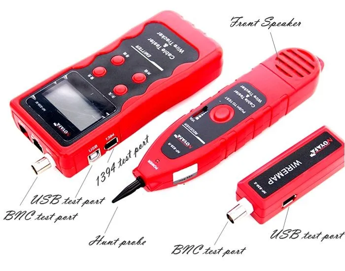 NF-838 сети и телефон охота инструмент, короткого замыкания проверка линии устройства, RJ45/RJ11/BNC/USB/1394 типа