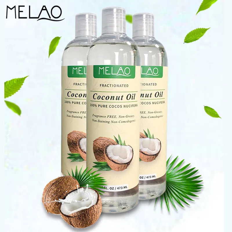 

MELAO Pure Organic Coconut Oil Relaxing Massage Carrier Oil Diluting Essential Oils Benefits Moisturizer for Skin / Hair 16oz H