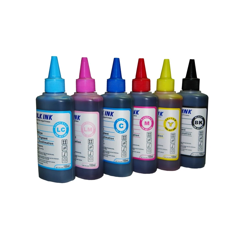 6X100ML Universal Pigment Ink For Epson SureColor T50 P600 P800 Stylus