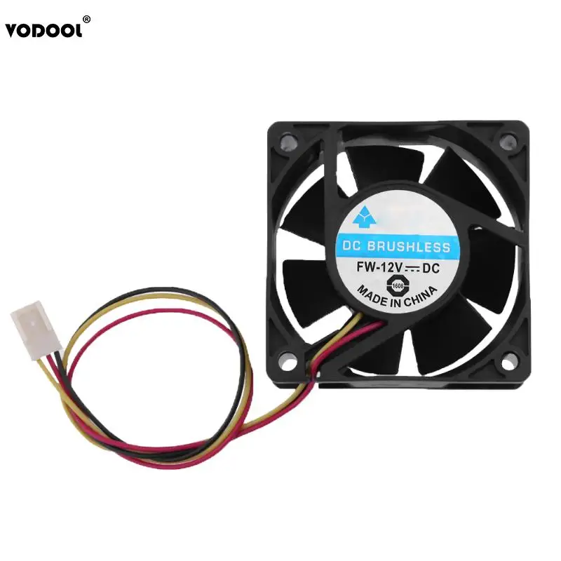 

Mini Portable DC 12V Brushless Cooling Fan 60x60x25mm 3 Pin CPU Computer Fan Motherboard 3pin Interface PC Cooling Fan
