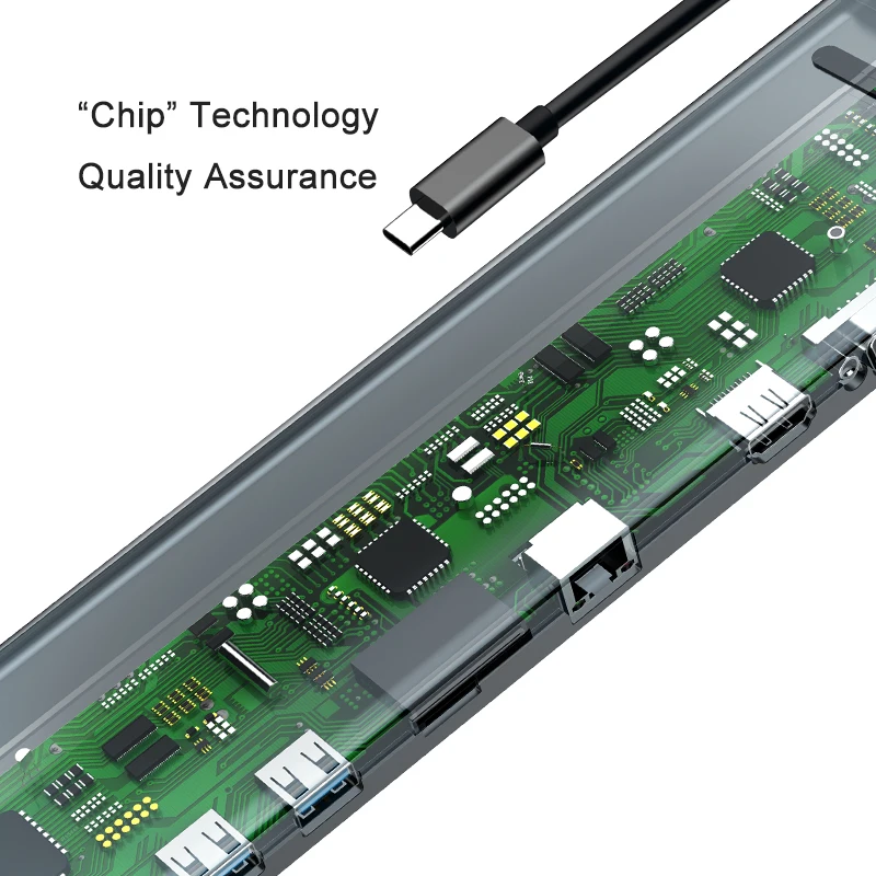 Мульти 10 в 1 концентратор USB Type C к HDMI VGA RJ45 3 0 конвертер с SD/TF кард ридер адаптер для