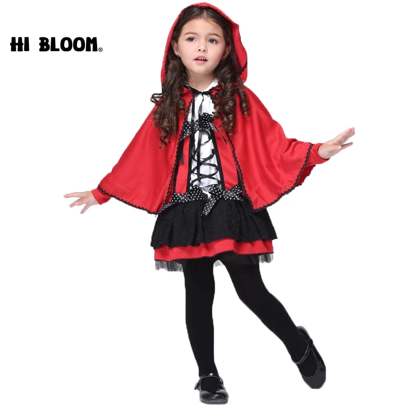 

Girls Dress Little Red Riding Hood Halloween Cosplay Costume Kids Performance Dance Christmas Cartoon Costume for Children