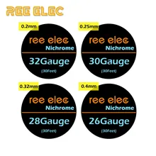 REE ELEC 10m roll Nichrome Heating Wire For Rda Rta Atomizer Electronic Cigarette Ni80 Resistance Wires