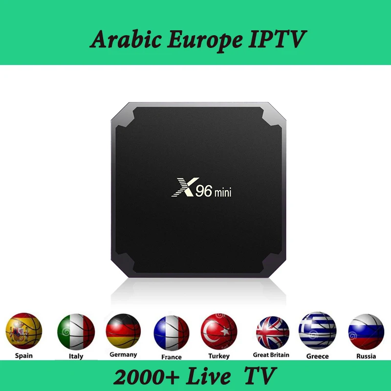 4K Full HD Европейская IP ТВ приставка X96 мини Android ТВ приставка с 2000+ французские испанские арабские индийские футбольные каналы стабильная приставка