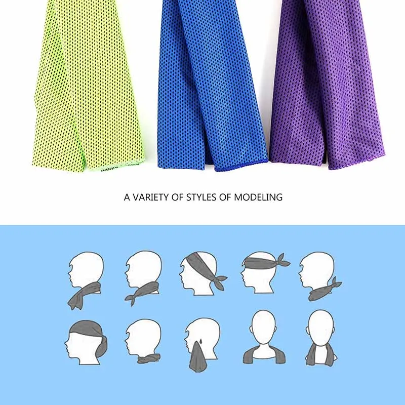 Summer Outdoor Sports Towel Ice Cold Towel Scarf Running Yoga Travel Gym Camping Golf Workout Cooling Towel Chilling Neck Wrap (1)