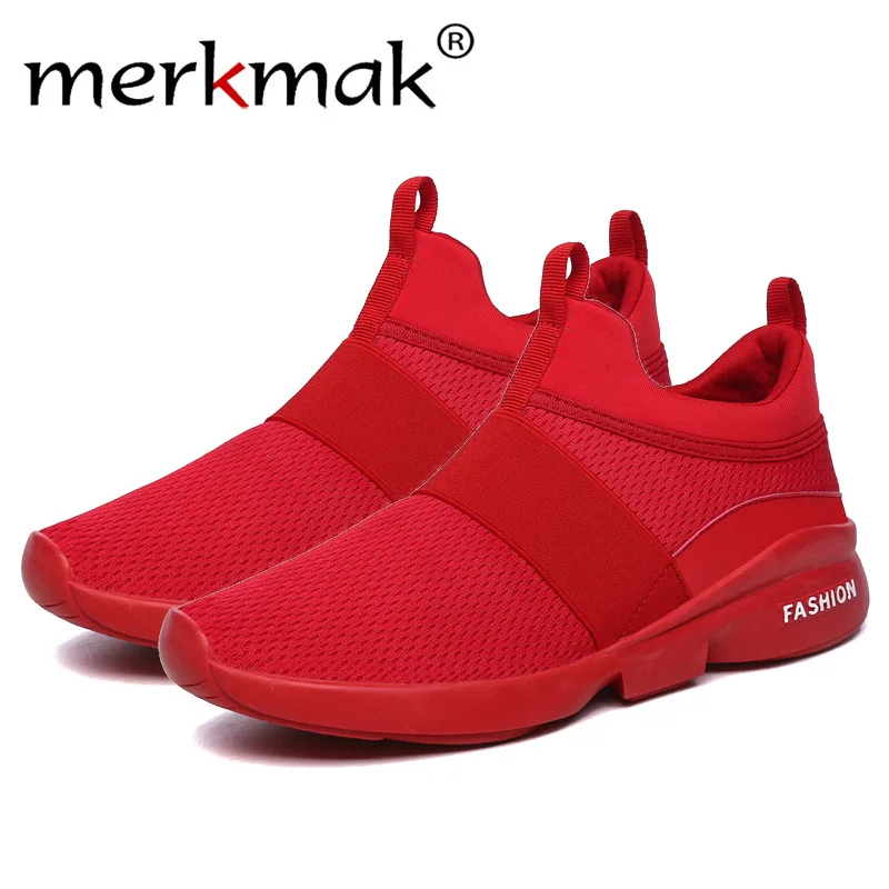 

Breathable Men Sneakers Male Shoes Adult Red Black Gray High Quality Comfortable Non-slip Soft Mesh Men Shoes 2018 Summer New