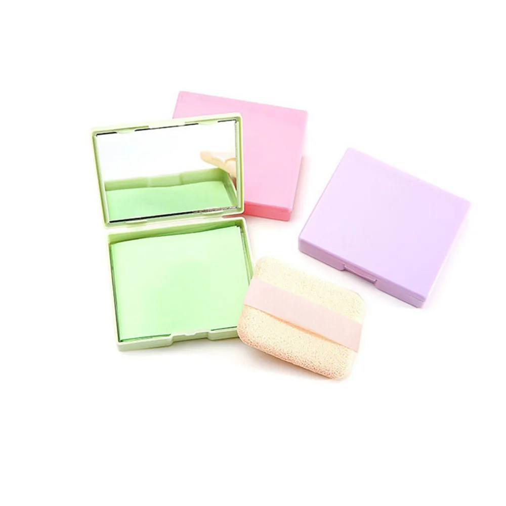

80 Sheets Portable Oil Blotting Sheets with Powder Puff Facial Oily Control Absorbent Paper Cleanser Summer for Men Women