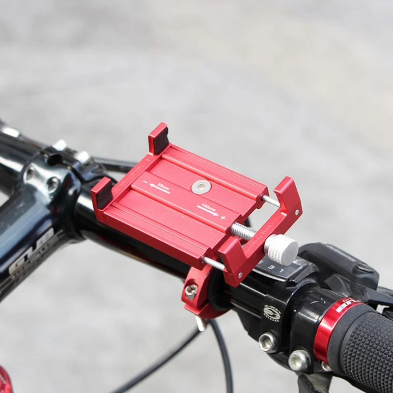 

Aluminum Alloy Bike Cell Phone Holder Bicycle Universal Adjustable Motorcycle Handlebar Mount Handle Phone Support For 3.5-6.2