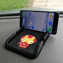 Автомобильный Противоскользящий коврик мультяшная двойная карта позиция мобильный телефон Нескользящая накладка декор для автомобильной приборной панели держатель gps сотовый телефон 20X11 см