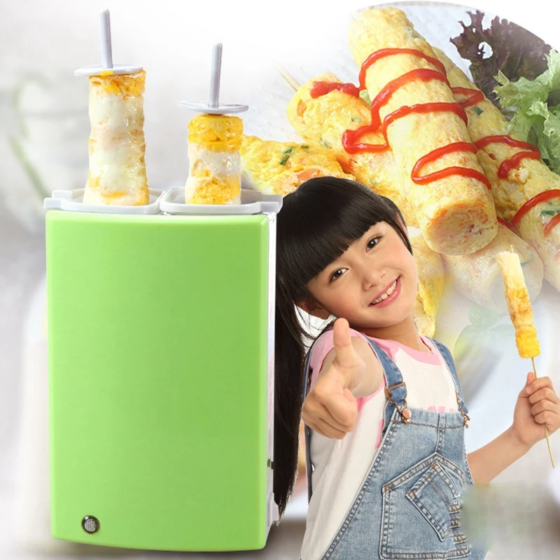 

Automatic Multifunctional Double Tube Household Egg Roll Machine Crispy Sausage Hot Dog Maker Egg Mold Breakfast Machine Cooki
