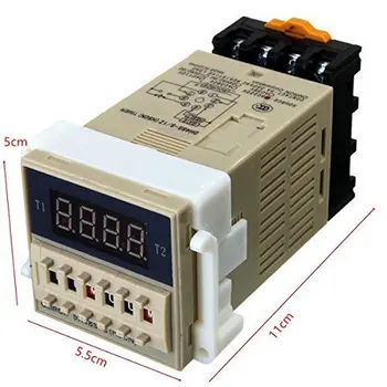 

DH48S-S AC 220V repeat cycle SPDT time relay with socket DH48S series 220V S
