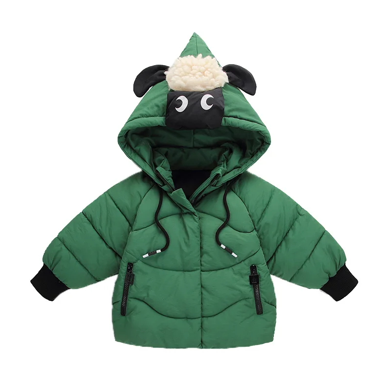 

Thickened Children's Hooded Down Cotton Outerwear in Autumn Winter Baby Boys Girls New Cartoon Warm Coat Jacket Kids Clothes