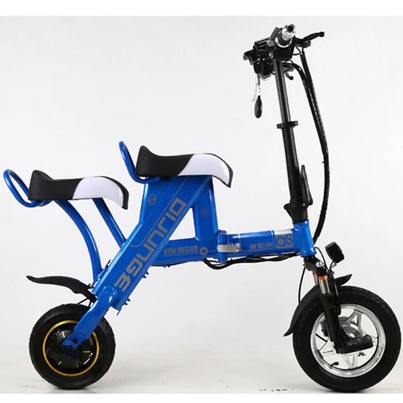 Мини складной электрический велосипед Citycoco электрический скутер 500 Вт/48 В литиевая батарея электрический велосипед электрические мотоциклы - Цвет: blue