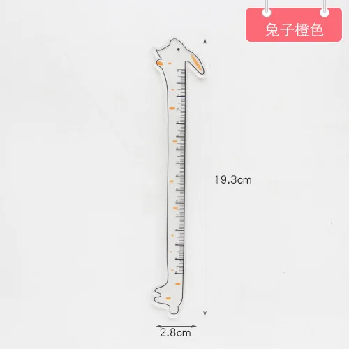 Мультфильм кошка-линейка милый 15 см кролик измерительные Прямые Линейки инструмент для рисования рекламные канцелярские принадлежности подарок школьные принадлежности - Color: A cheng