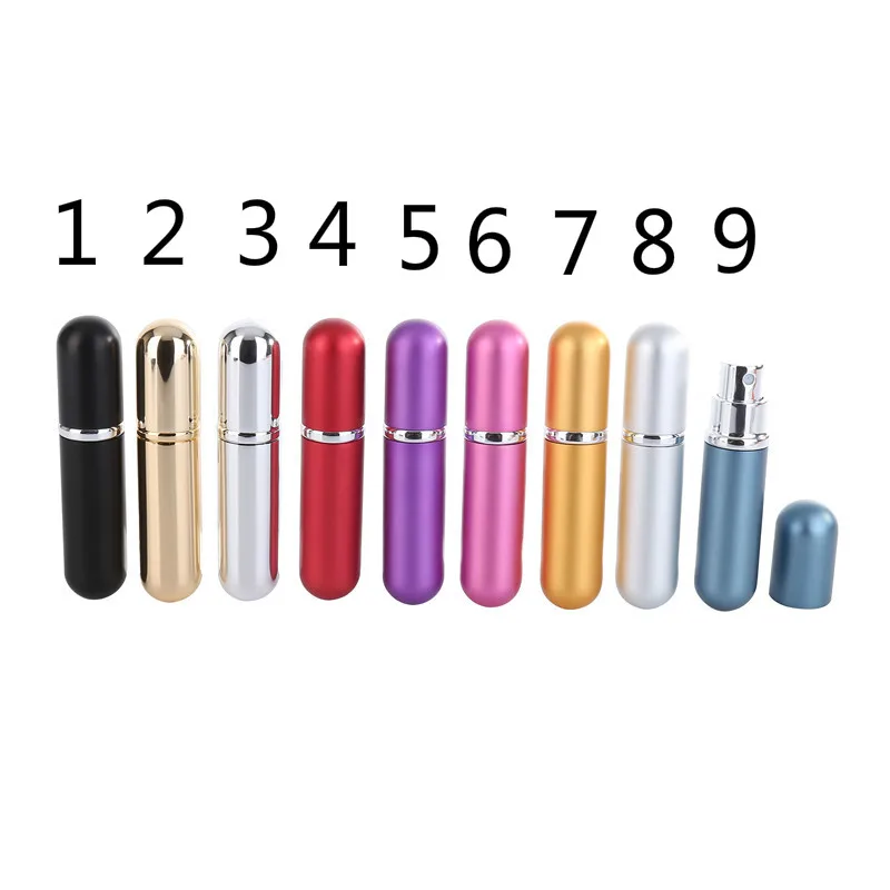 

5ml Portable Mini Refillable Perfume Bottle With Spray Scent Pump Empty Cosmetic Containers Spray Atomizer Bottle For Travel New
