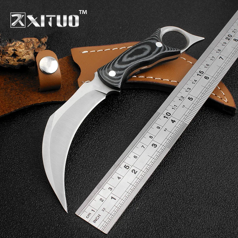 XITUO High hardness Sharp claw Karambit Knife handmade hunting knives